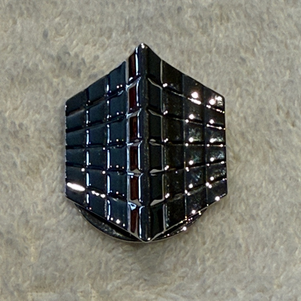 Silver Geometric Brooch/Scarf Holder